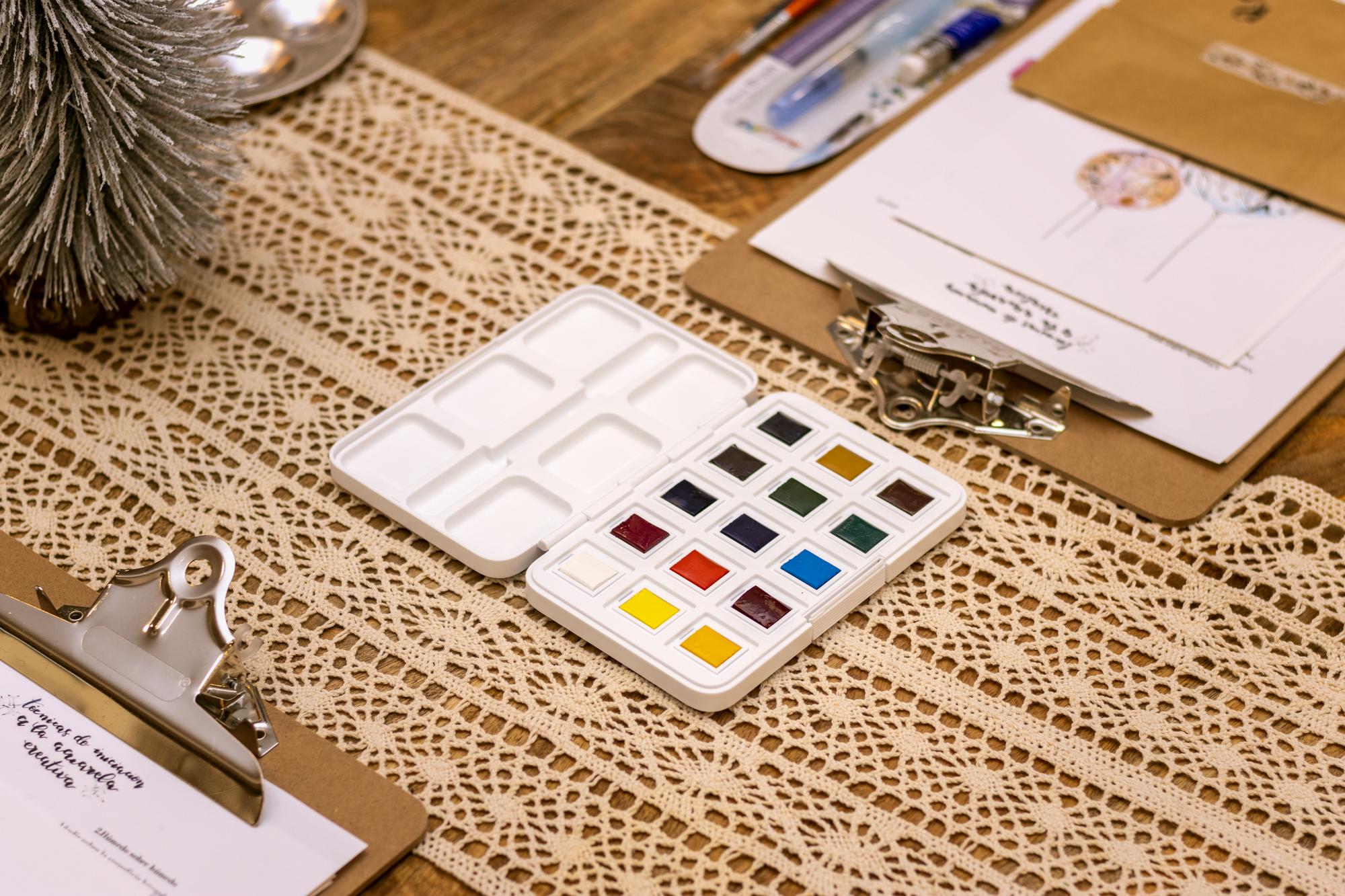 Sample pricing embroidery set on table